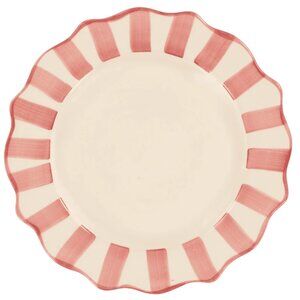 Anna + Nina Scalloped Striped Dinner Plate, new